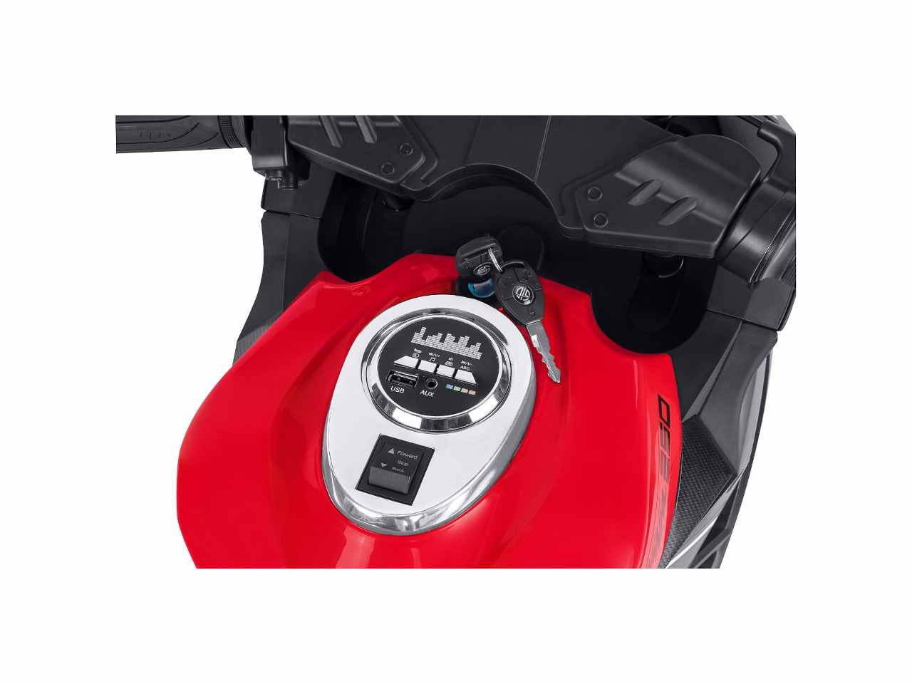 Moto elet.rosso b/o c/led 12v 40694