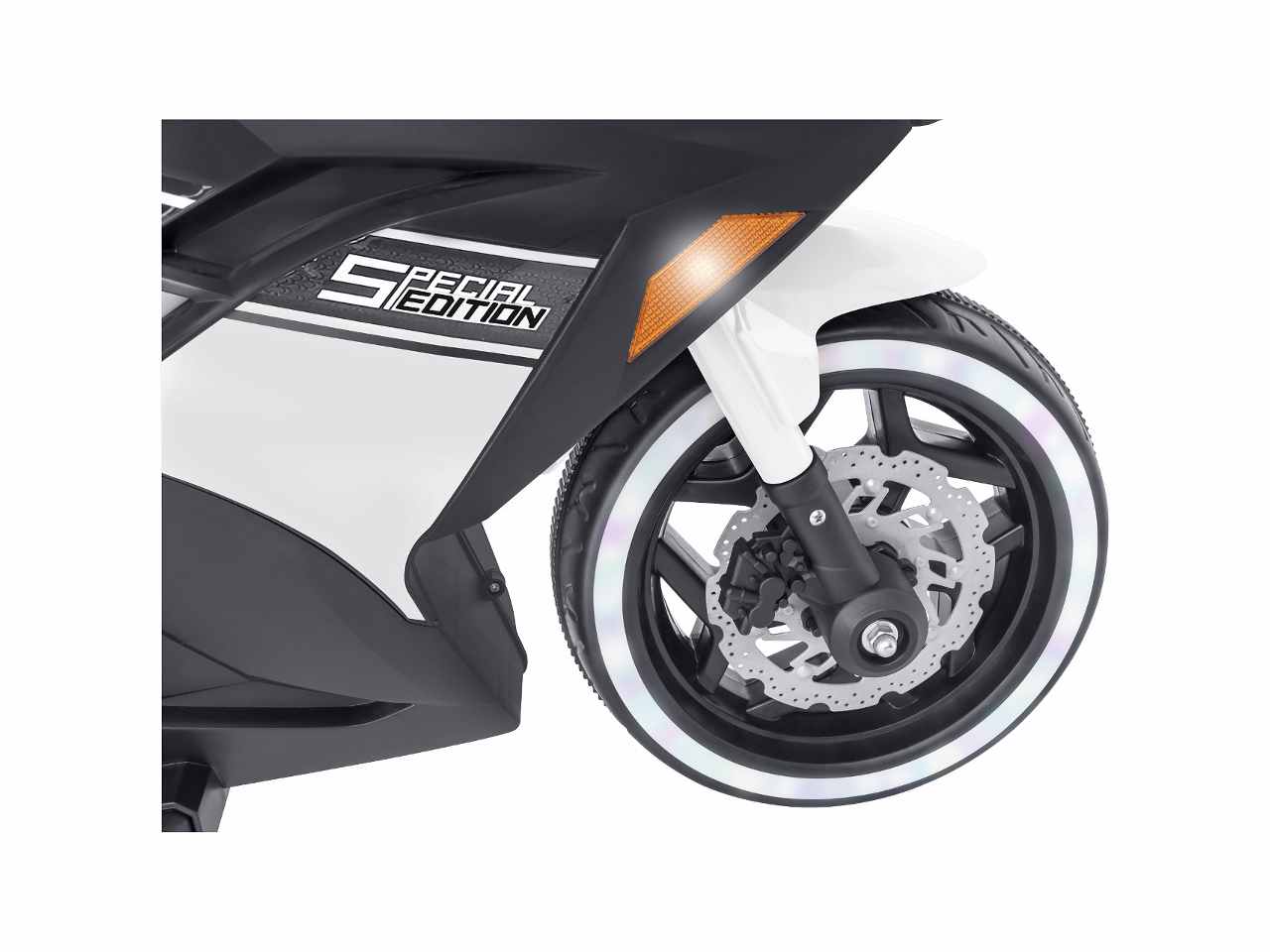 Moto elet.bianco b/o c/led 12v 40695 $