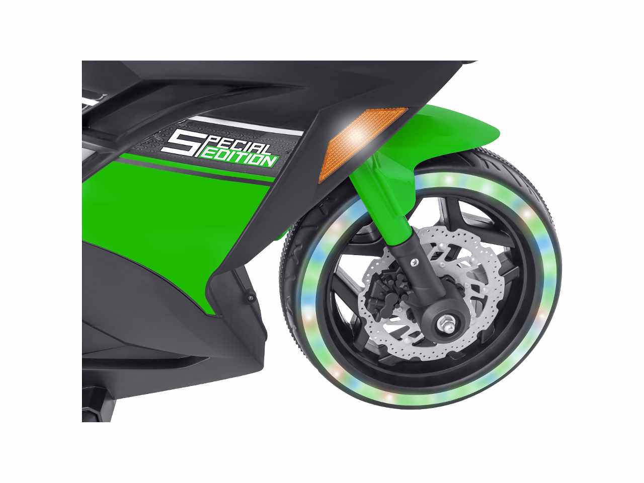 Moto elet.verde b/o c/led 12v 40696 $