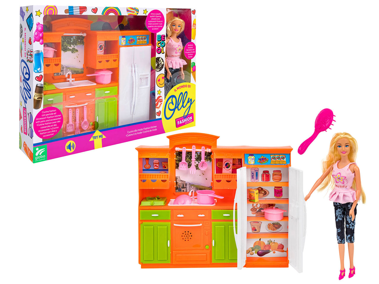 Olly fashion doll con cucina e accesssori try me