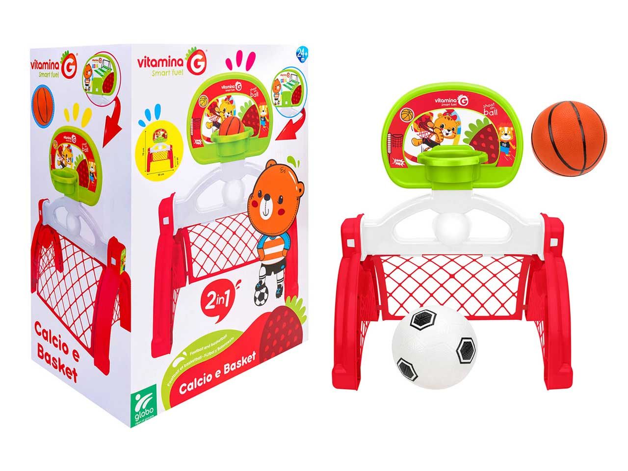 Set porta e canestro da basket 53x38x25cm
