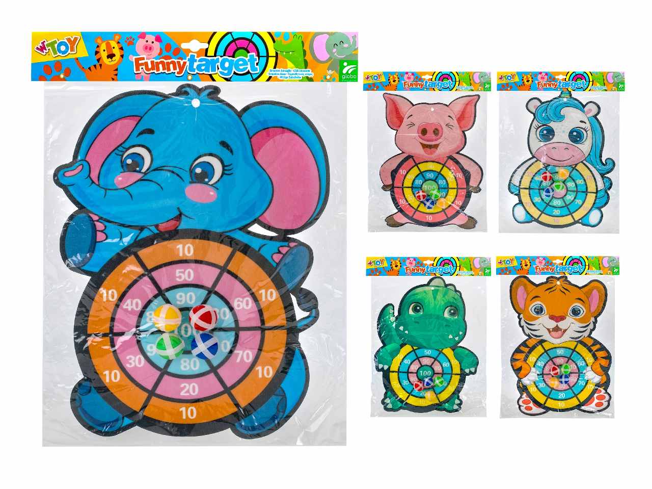 W toys bersaglio animali c/palline41225