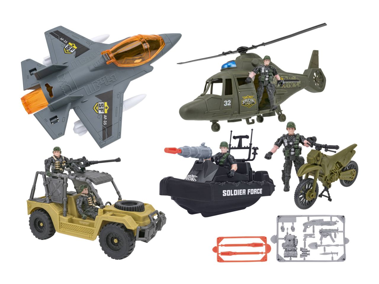 Heroes of the globe playset militare con mezzi, personaggi e accessori
