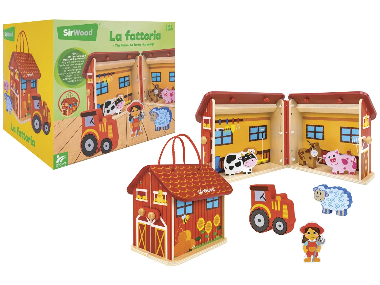 Sirwood gioco in legno casetta fattoria