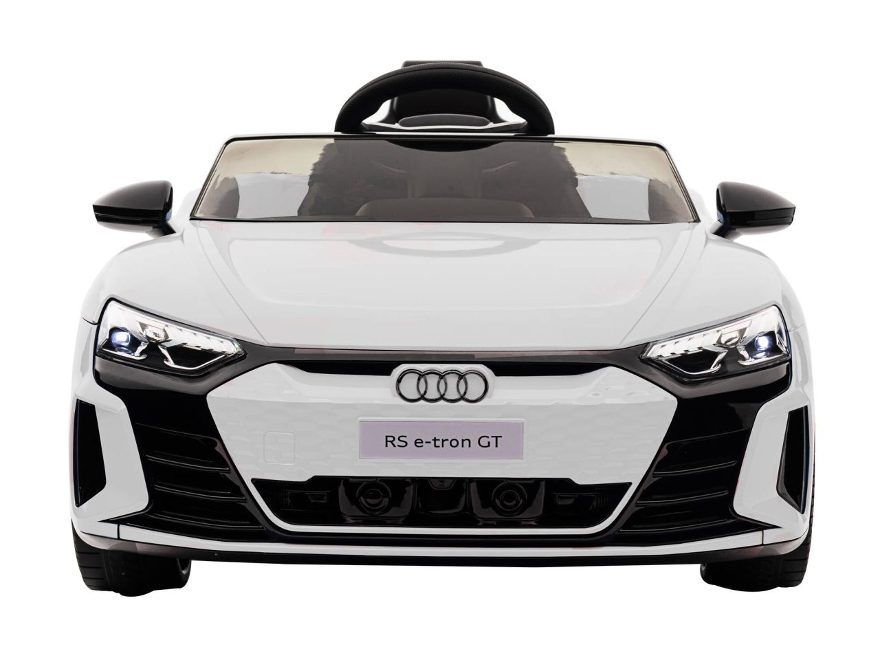 Auto elettrica audi e-tron gt colore bianco 12v 4,5ah con radiocomando 2,4g