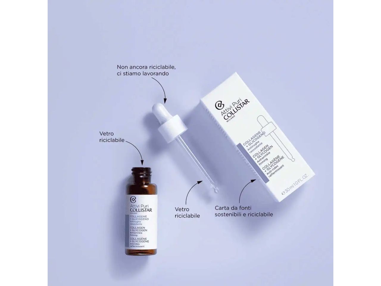 Collistar attivi puri collagene con glicogeno antirughe rassodante formato da 50ml
