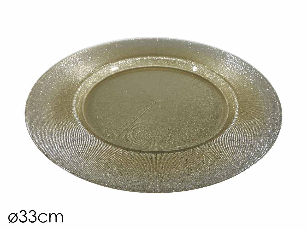 Sottopiatto diametro 33cm champagne glitter