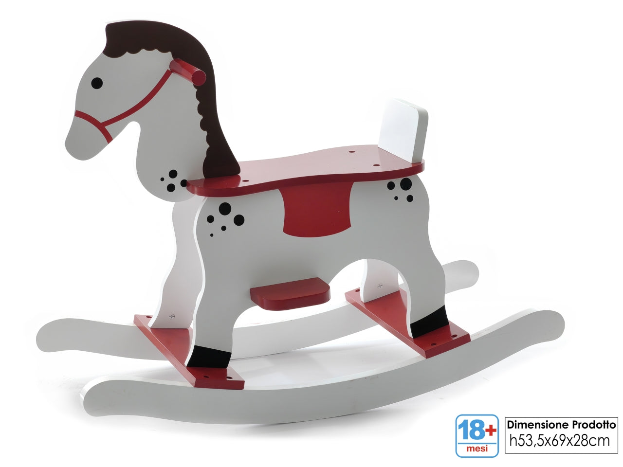 Wood world-cavallo a dondolo legno