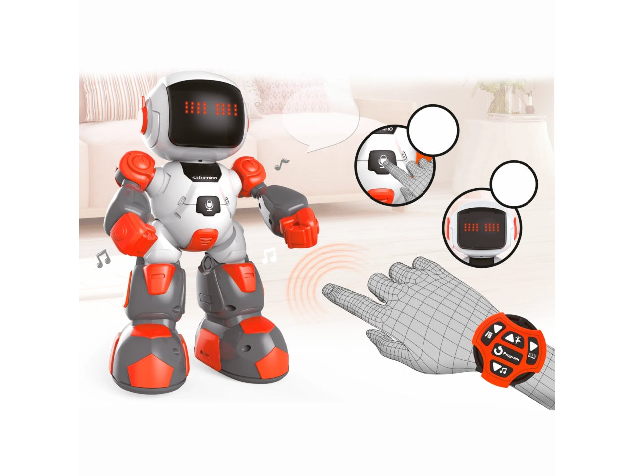Robot saturnino radiocomandato a infrarossi - disponibile in 2 assortimenti