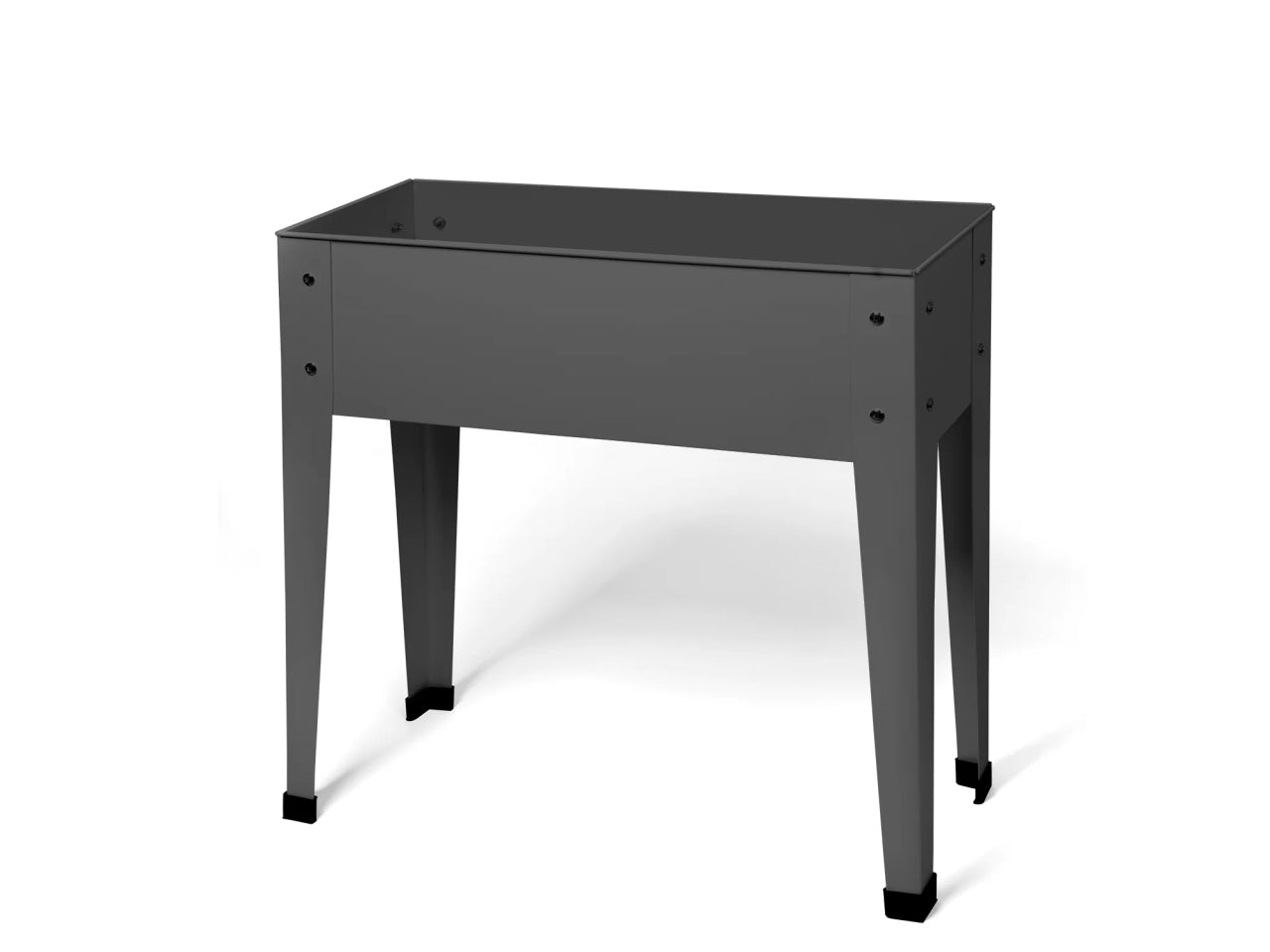 Fioriera rialzata rettangolare grigia in metallo design moderno h.61 cm - Vestiamo Casa