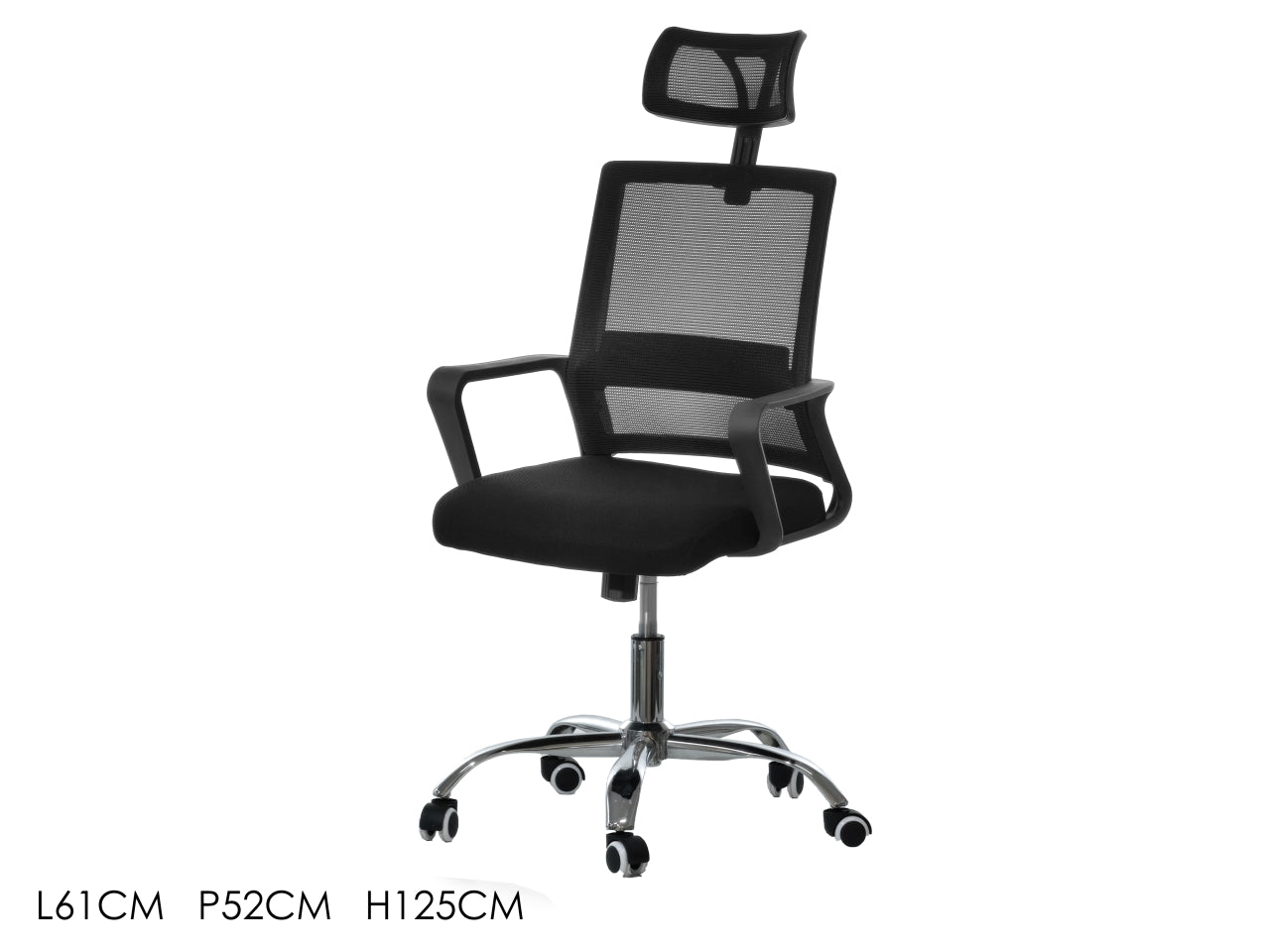 Sedia ufficio 61x52xh125cm nero