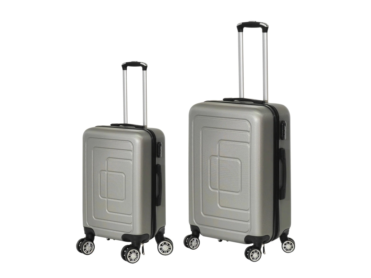 Trolley semirigidi grigio set da 2 trolley