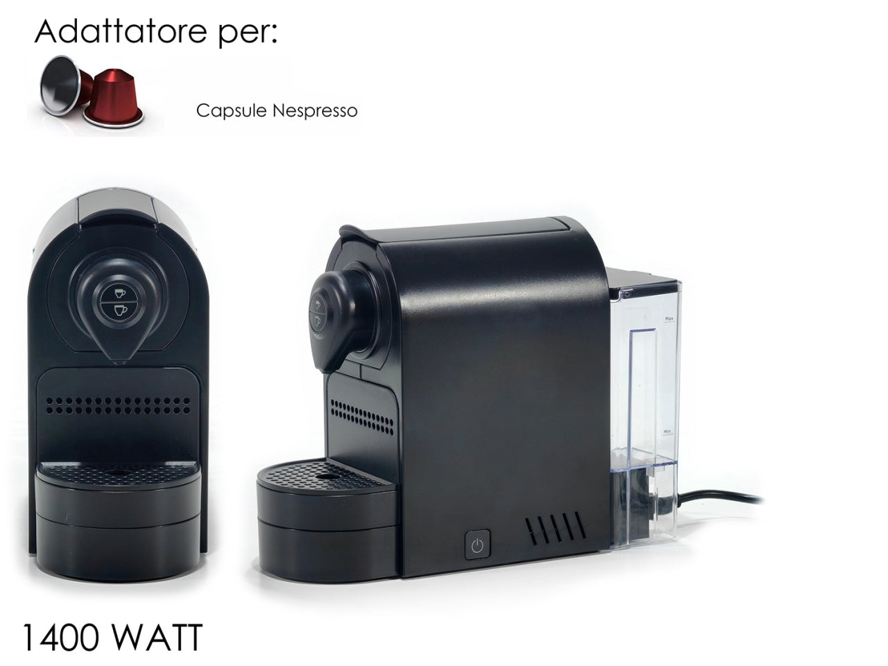 Macchina per il caffe' 1400w colore nero