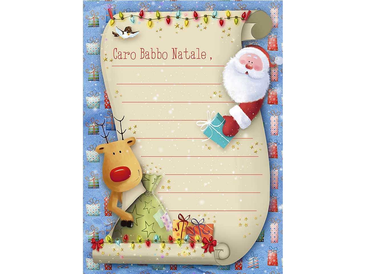 Letterine caro babbo natale - la confezione contiene 24 letterine