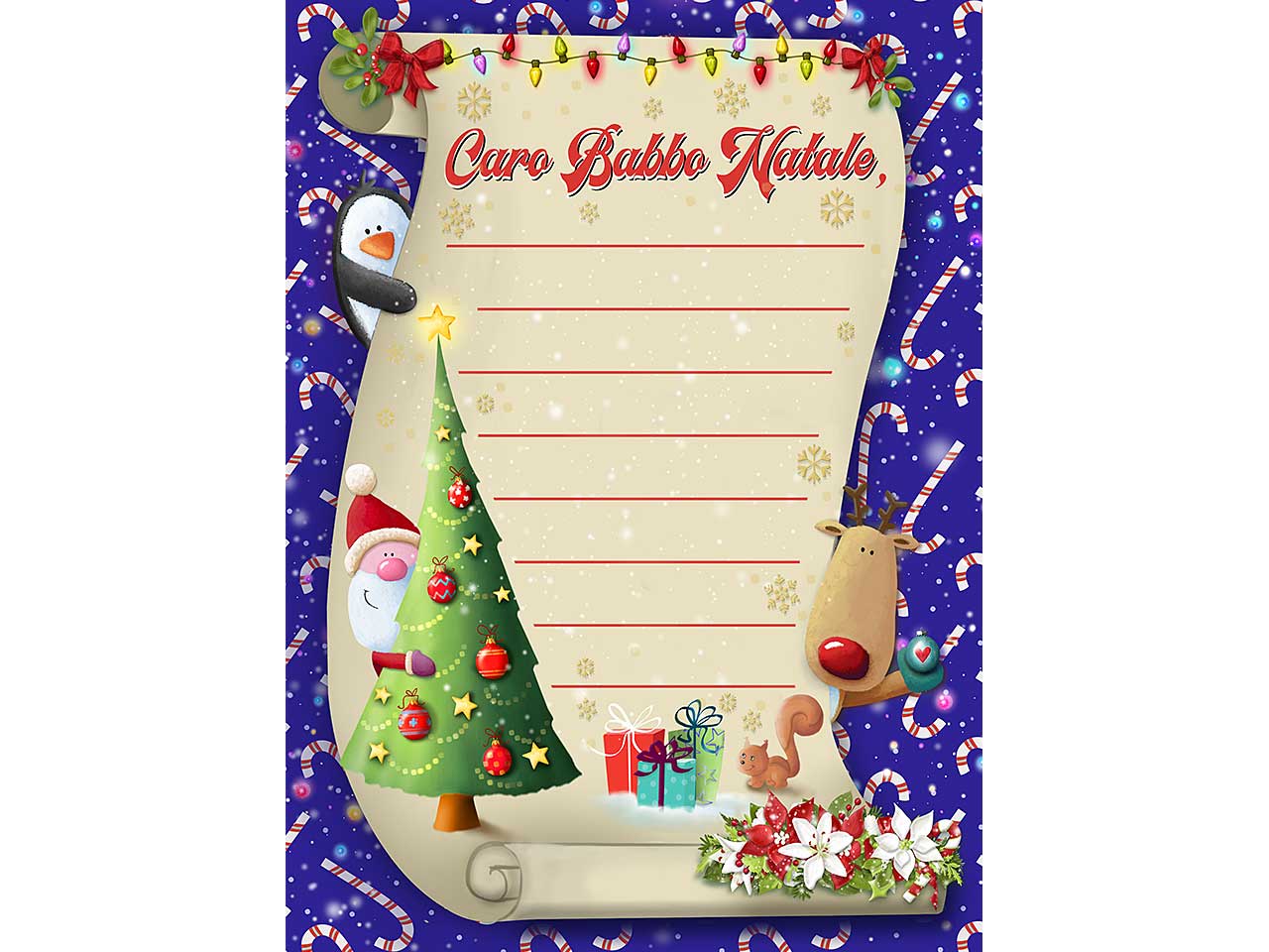 Letterine caro babbo natale - la confezione contiene 24 letterine