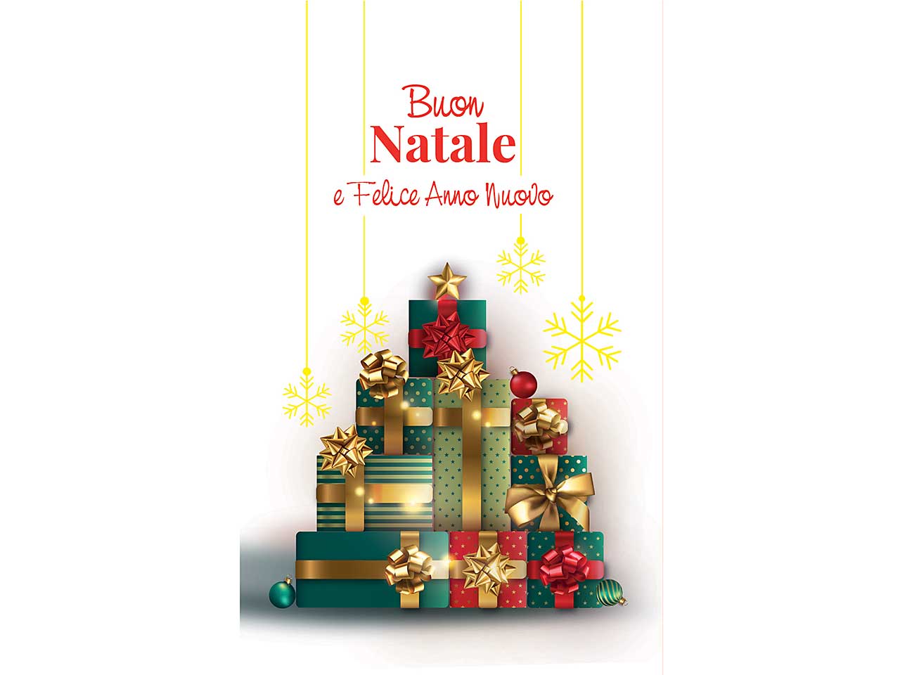 Biglietti buon natale 9x14cm 6 pezzi