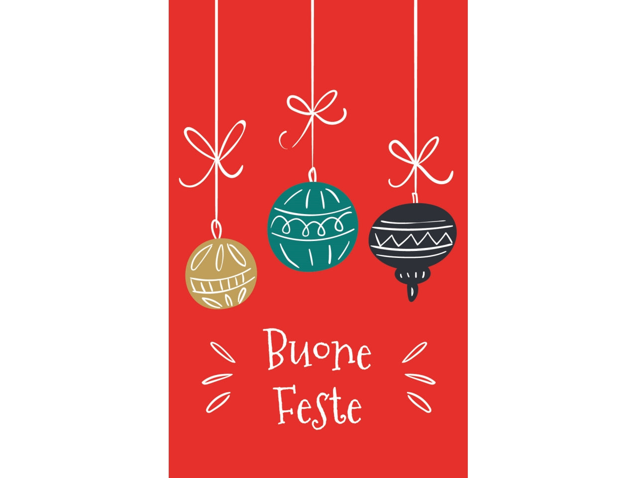 Scatola con 12 mini biglietti buon natale