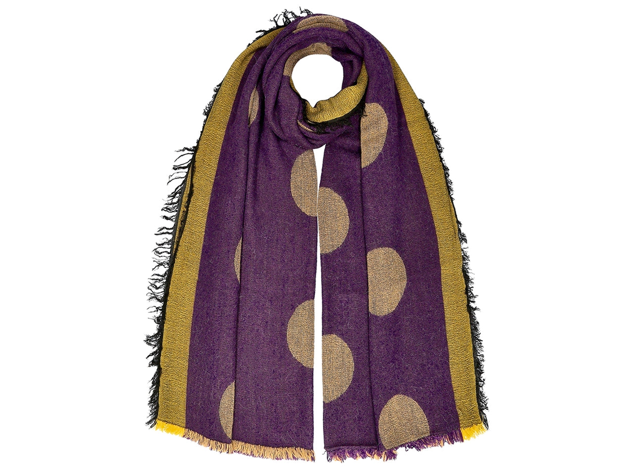 Sciarpa big pois misura 57x175cm colore viola