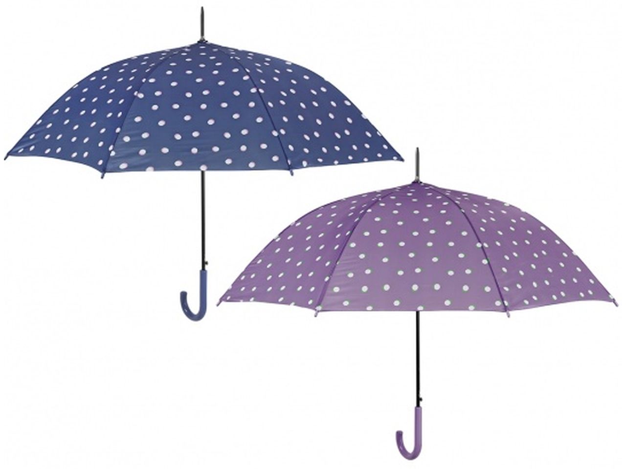 Ombrello da donna 61cm con apertura automatica a pois
