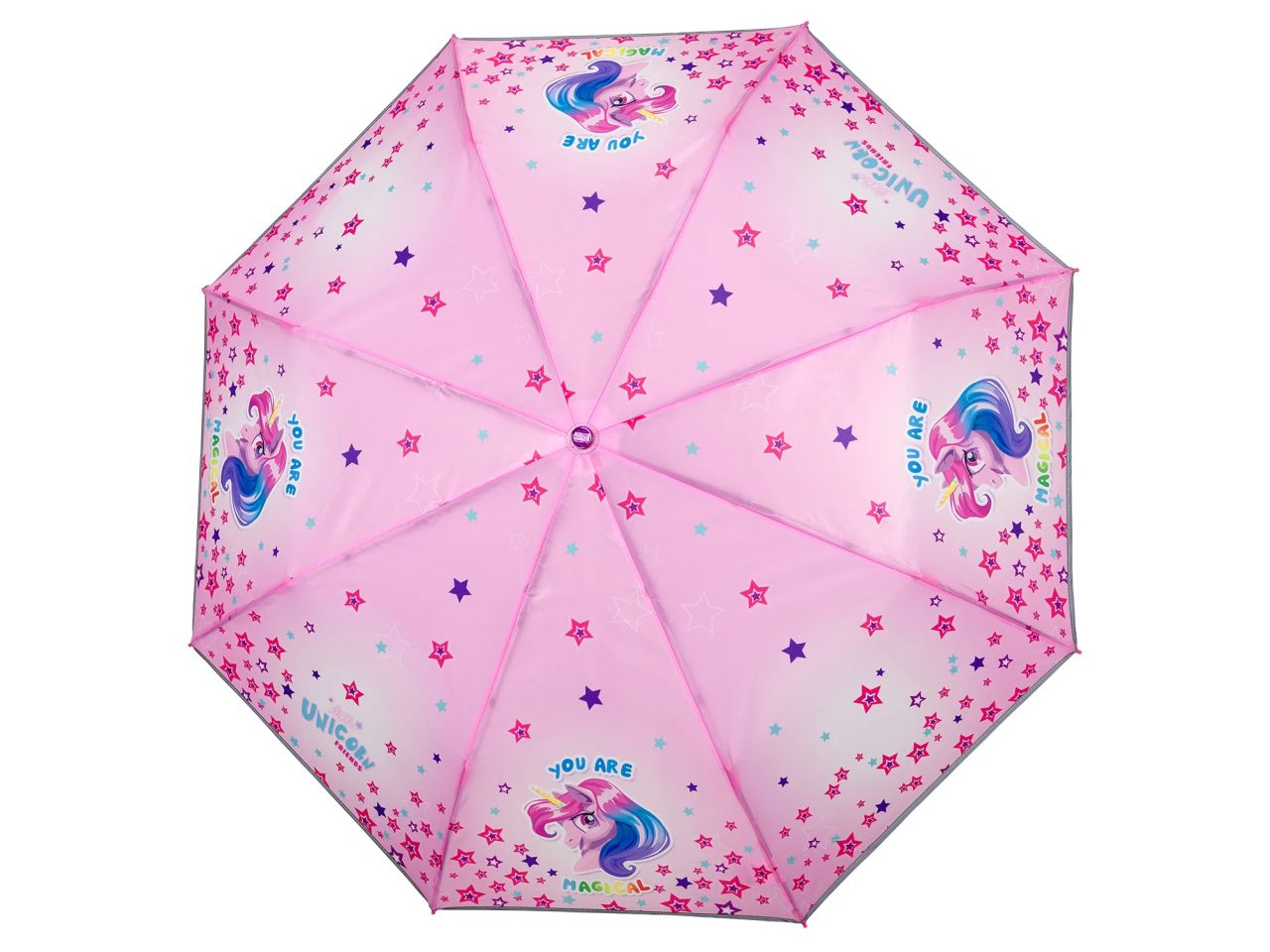 Ombrello mini con apertura manuale 50cm fantasia unicorno cool kids perletti