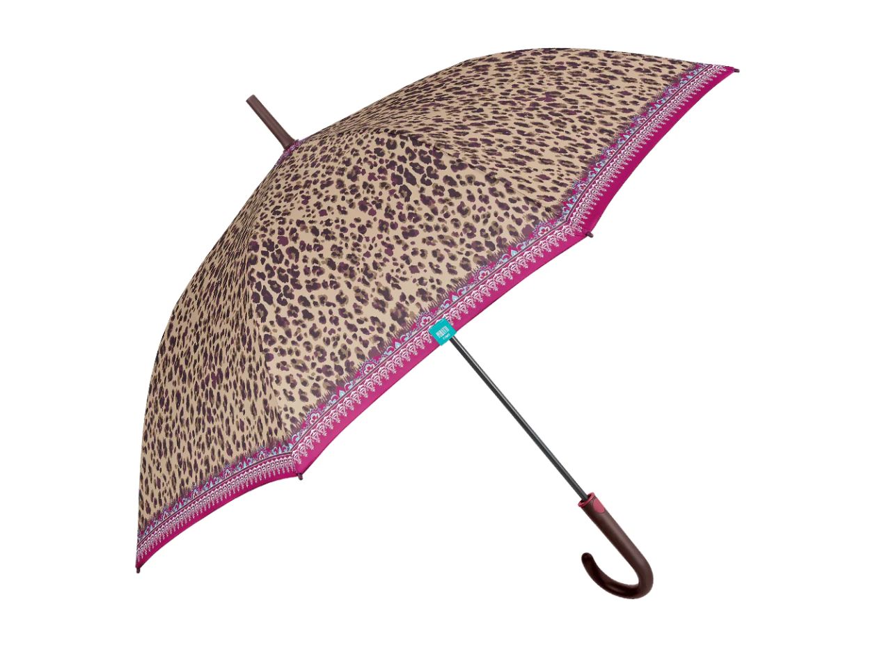 Ombrello da donna con apertura automatica 61/8 leopardato perletti