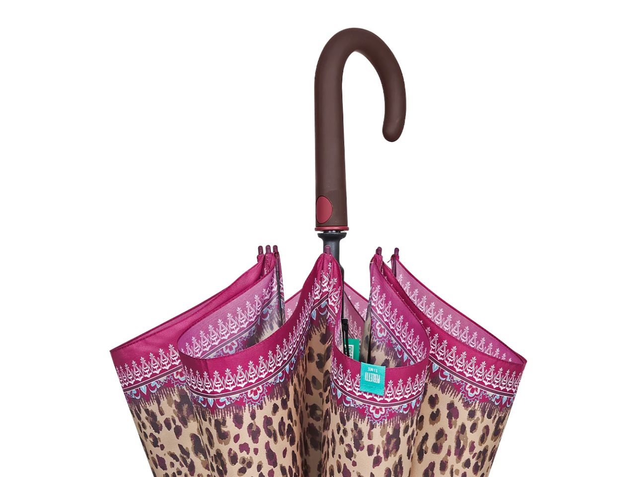 Ombrello da donna con apertura automatica 61/8 leopardato perletti
