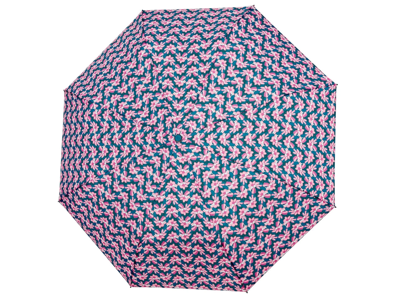 Ombrello da donna mini con apertura automatica in 3 colori assortiti a fantasia floreale - Perletti