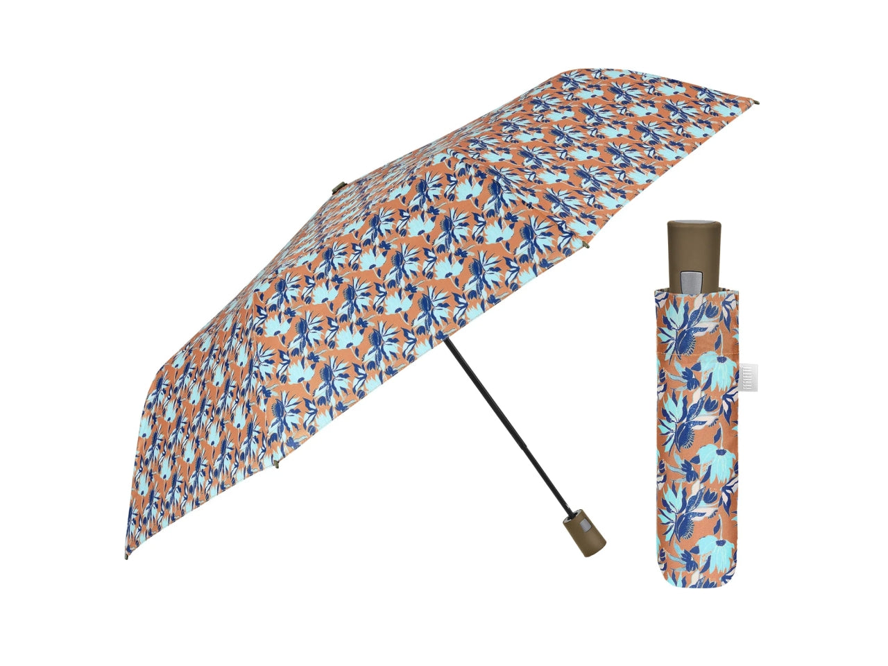 Ombrello da donna mini con apertura automatica in 3 colori assortiti a fantasia floreale - Perletti