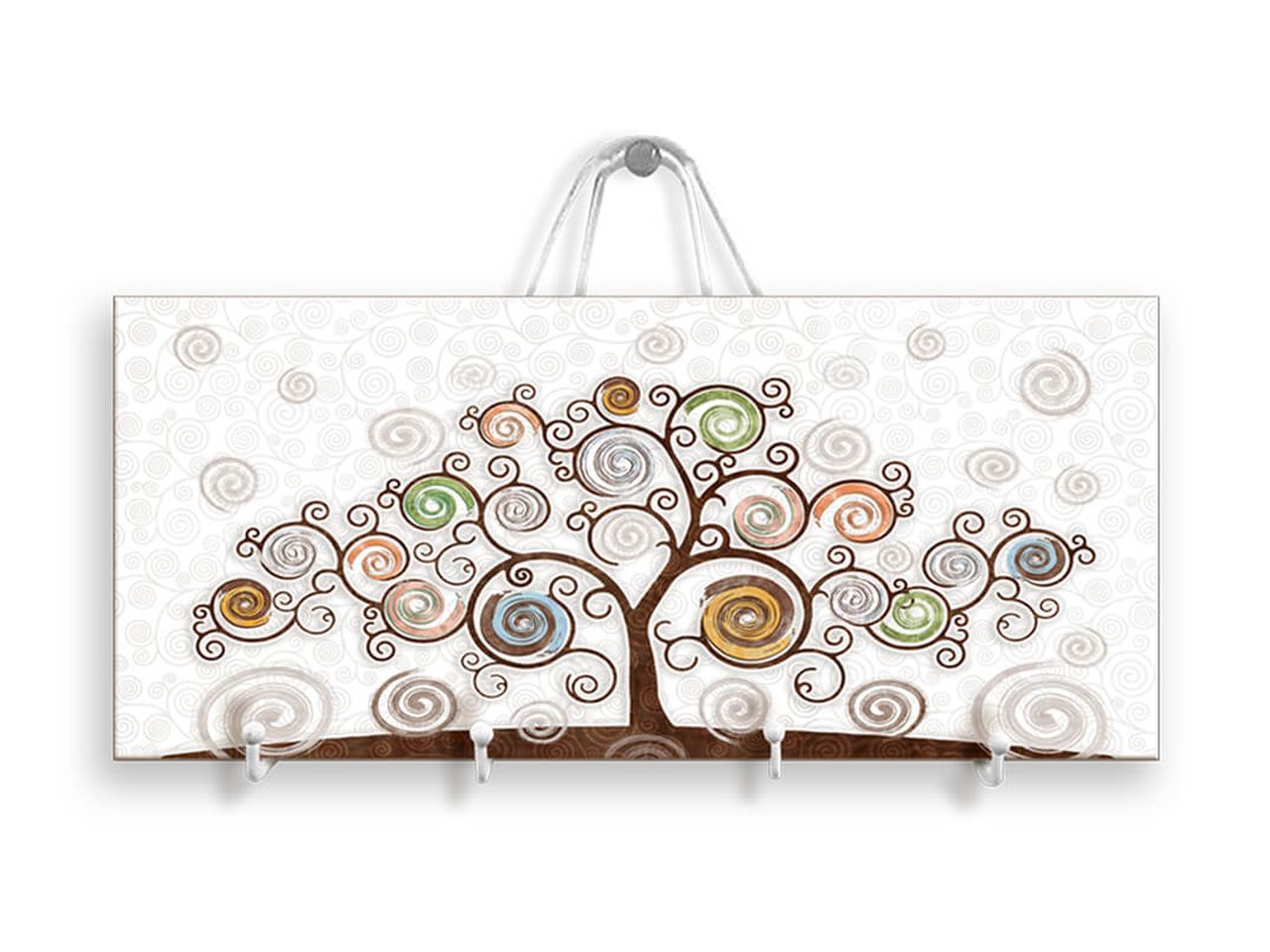 Linea tree white appendino cucina 20x30cm bianco