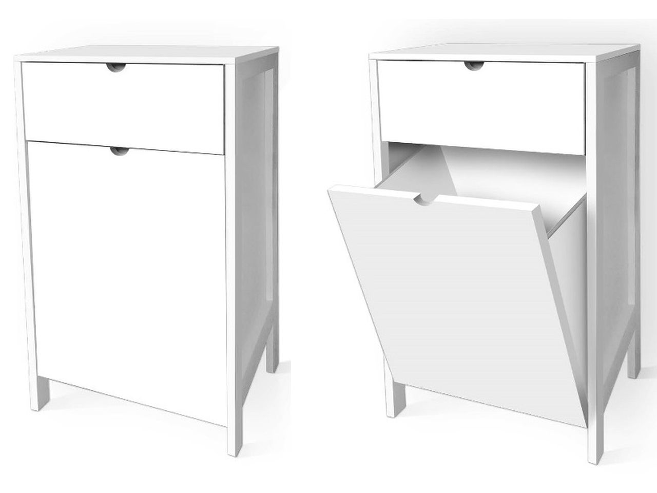 Mobile porta biancheria italy bianco porta biancheria l39xp29xh78cm