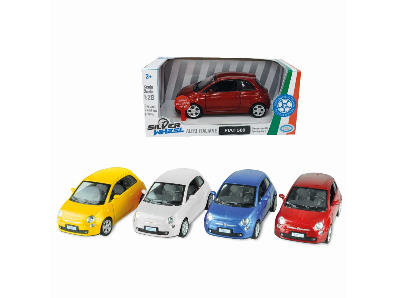 Silver wheel - fiat 500 scala 1:28/1:32