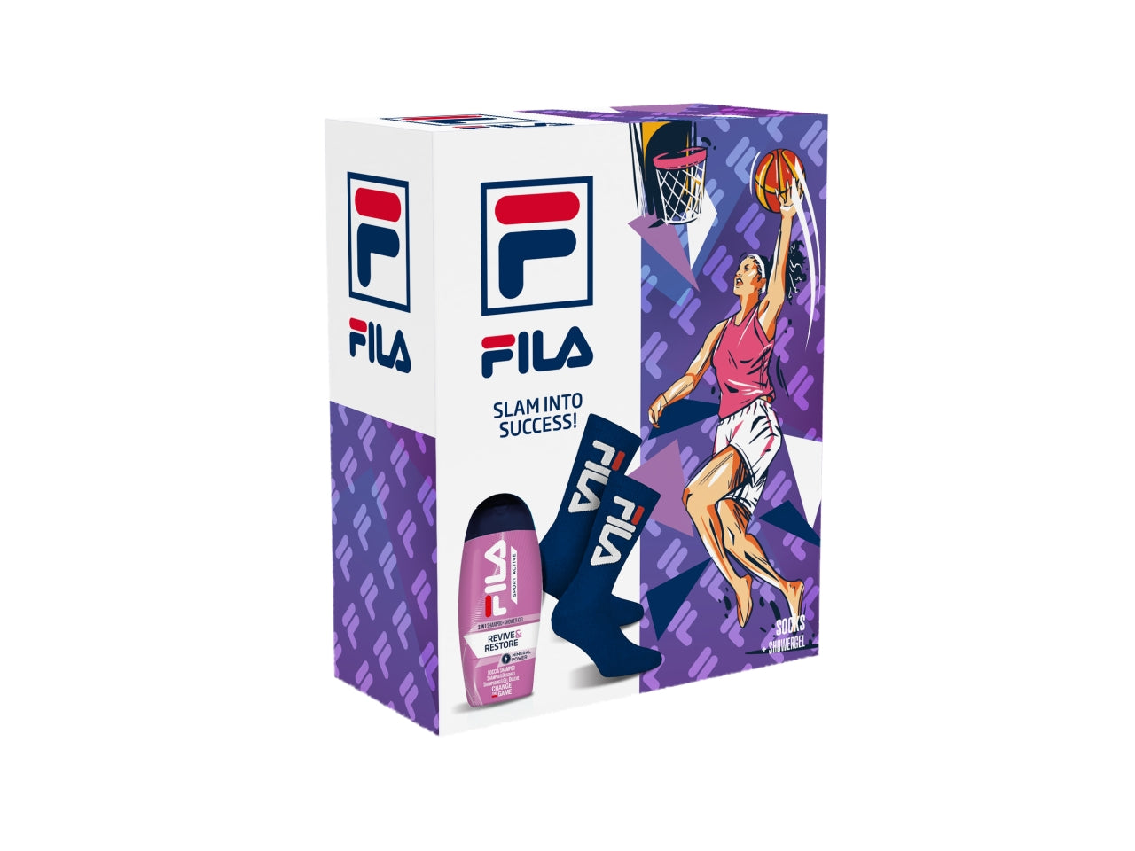 Fila - showergel revive&restore 250ml + socks donna
