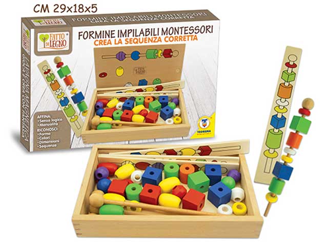 Fatto di legno formine montessori 40552