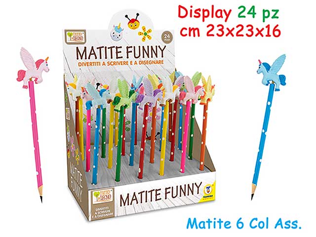 Fatto di legno matite unicorno 40572