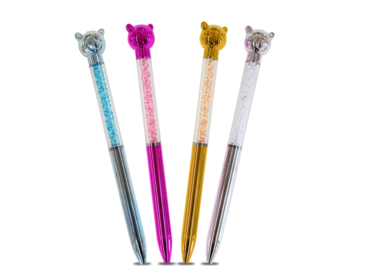 Penna orsetto glitter disponibile in 4 colori