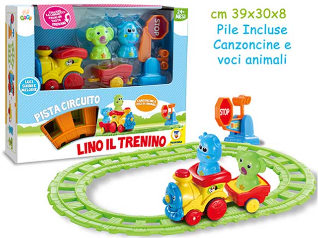 Pista trenino animali luci+suoni 66309