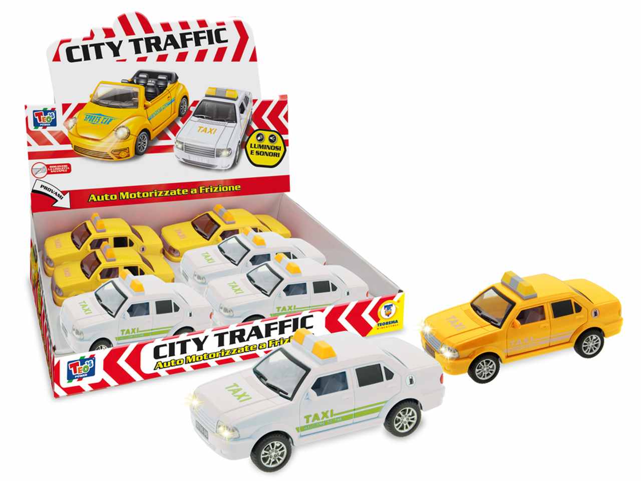 Teo's taxi a frizione con luci e 66318