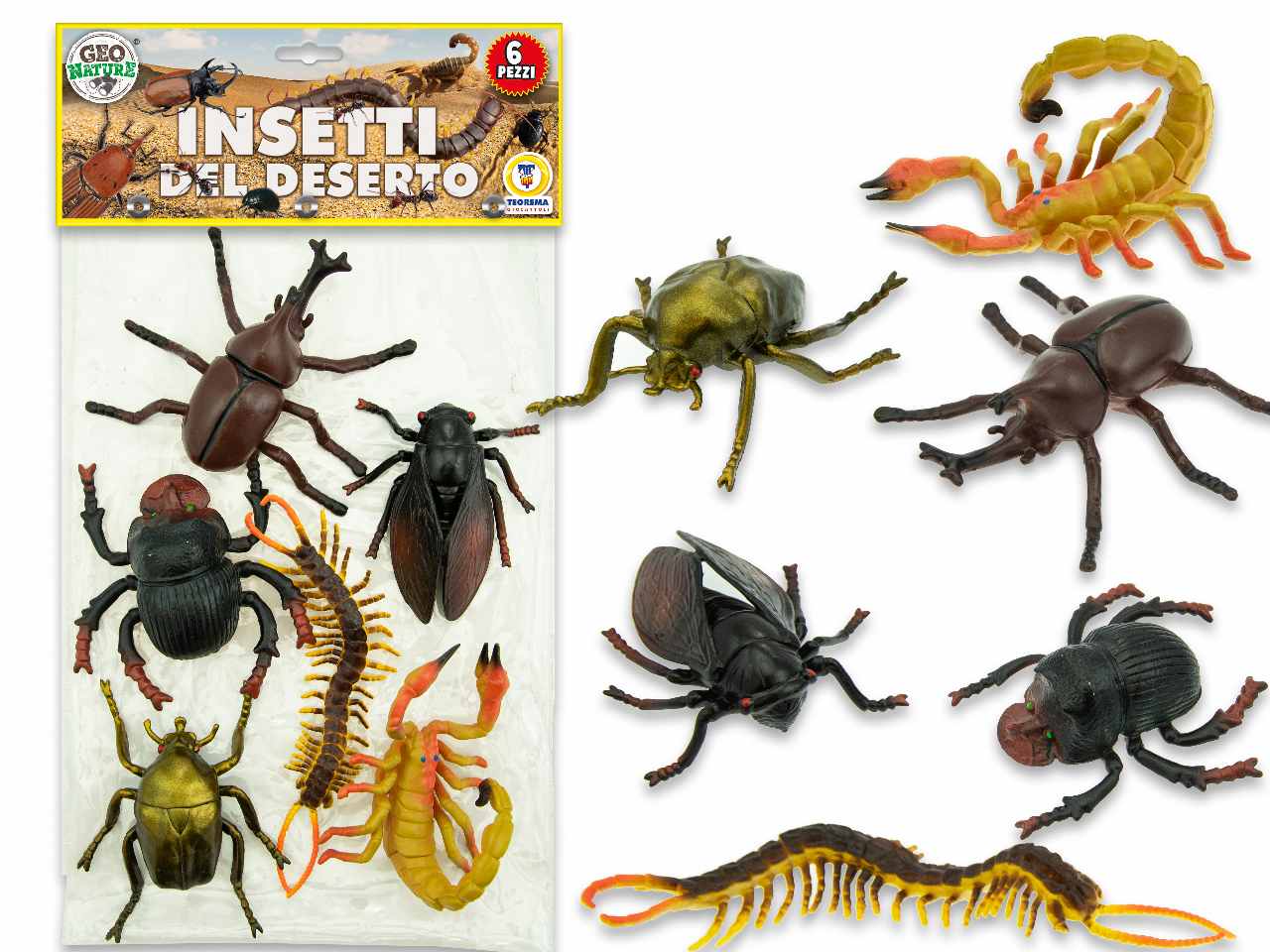 Geo nature insetti del deserto rigidi 6 pezzi