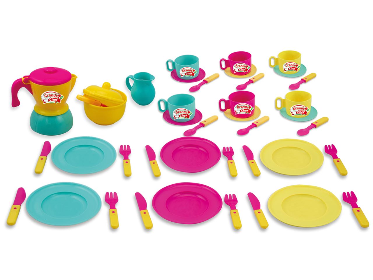 Grande chef - set breakfast con moka tazzine e piattini