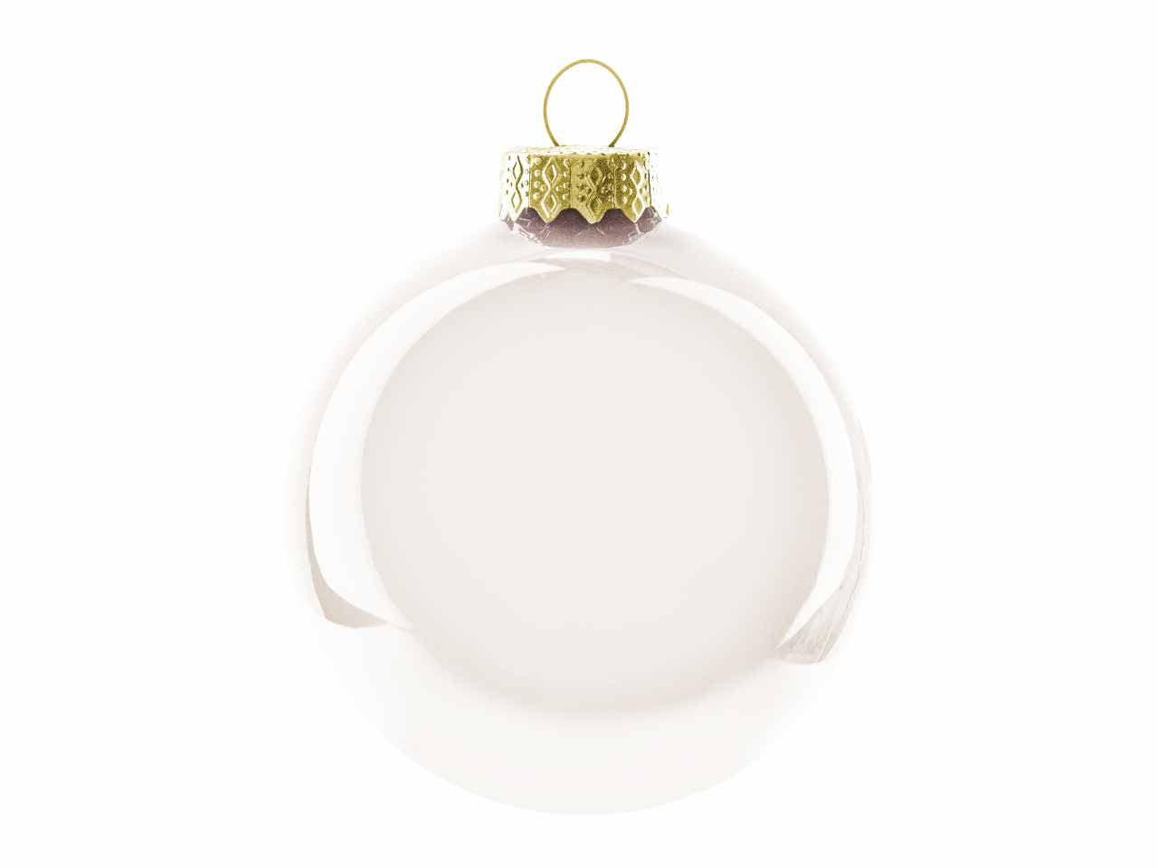 Sfera vetro mm.150 bianco latte