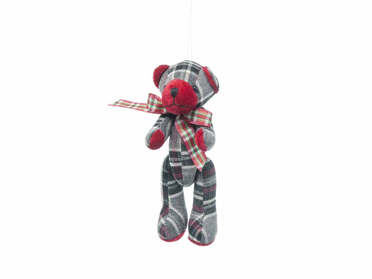 Orsetto per albero rosso/ verde h18cm
