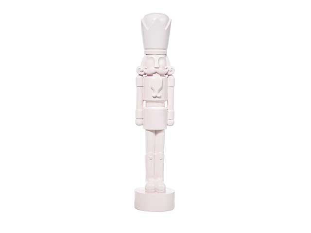 Schiaccianoci resina 12x12x56cm rosa n23388