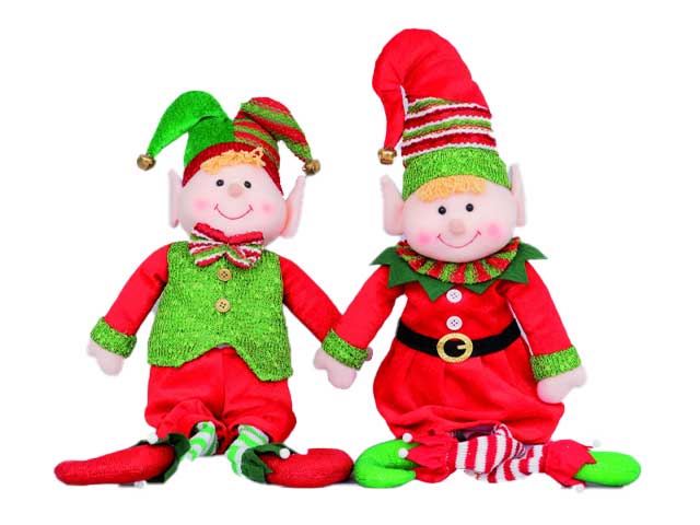 Elfo di natale assortiti in poliestere 70cm