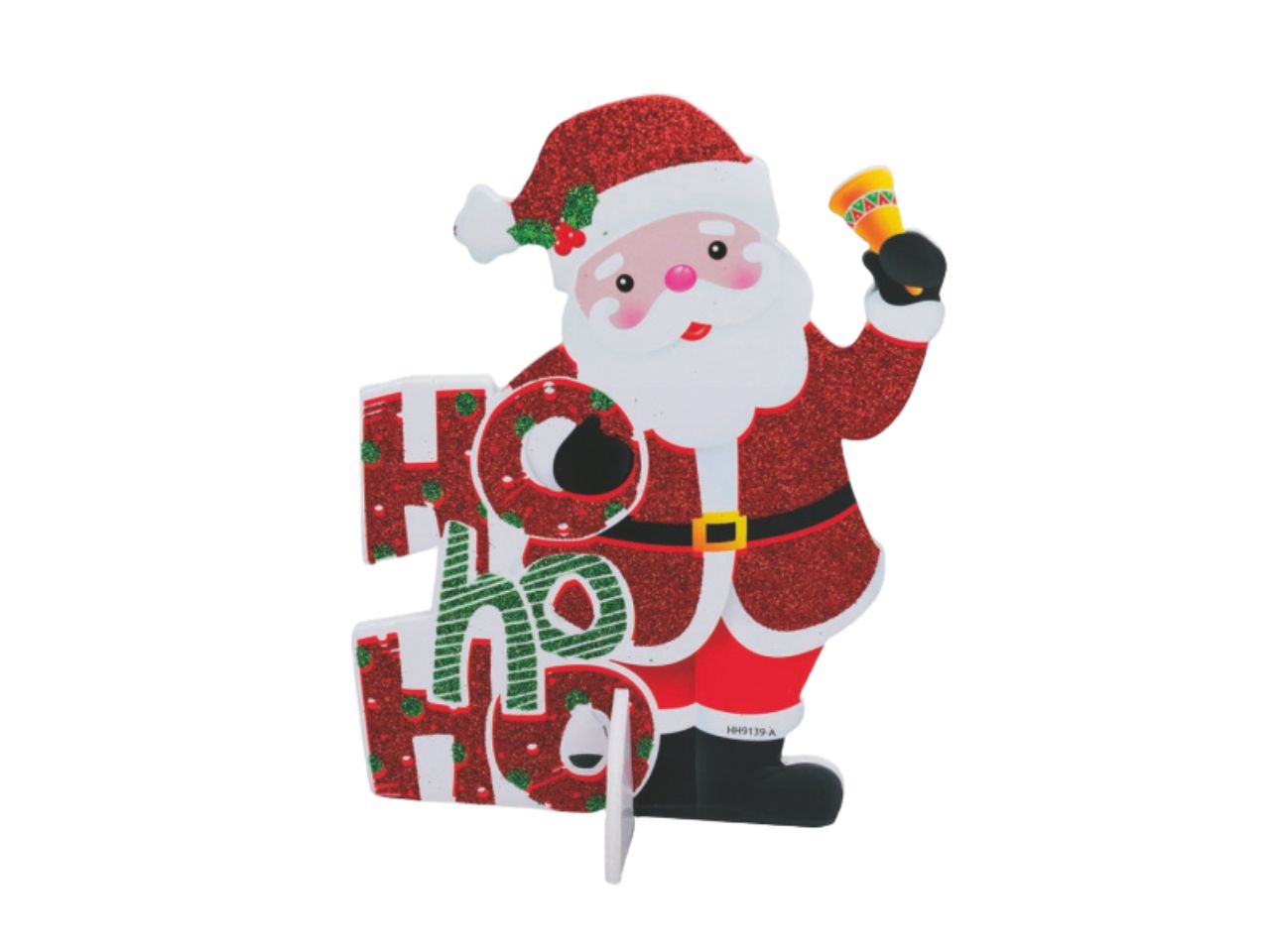 Babbo natale glitterato 15x22cm