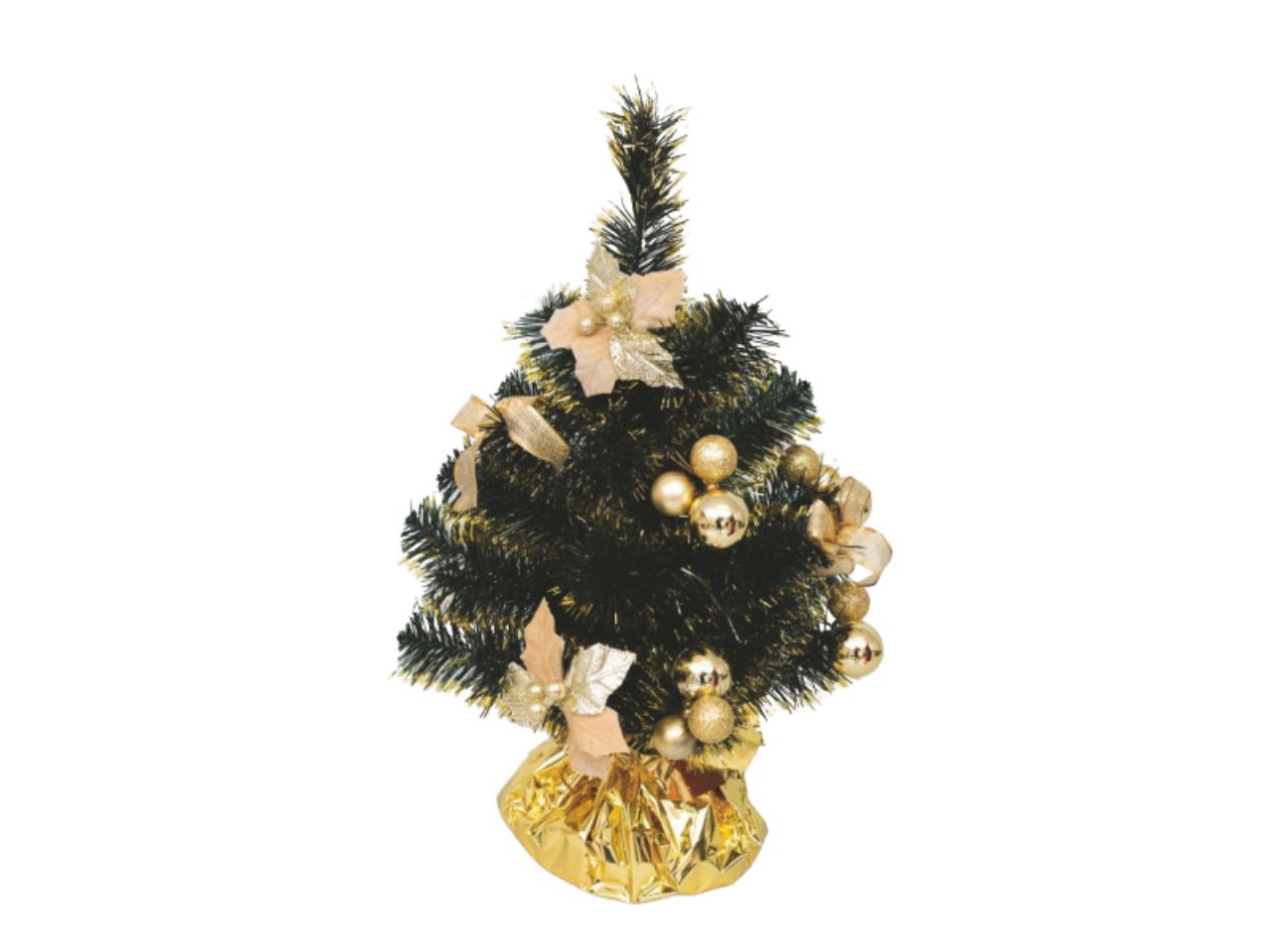 Alberello di natale oro in pvc 60cm