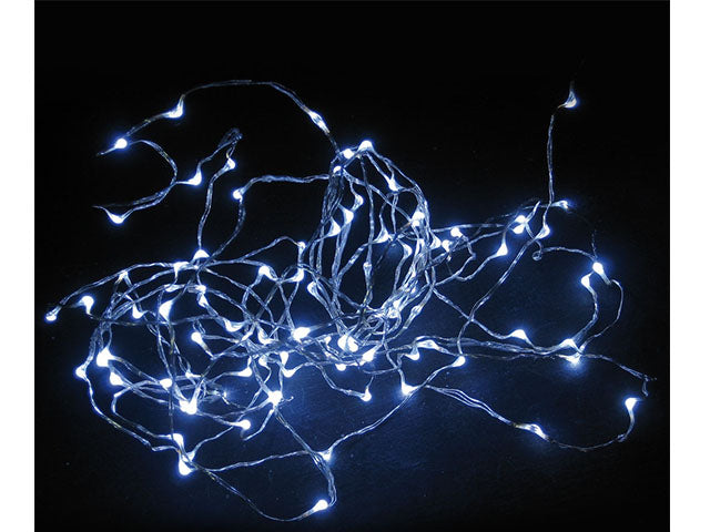 Catena filo argento 300 nanoled bianco freddo