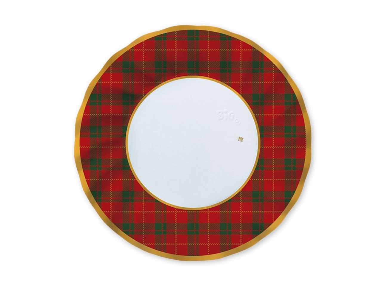 Piatto carta scozzese 25cm 8 pezzi