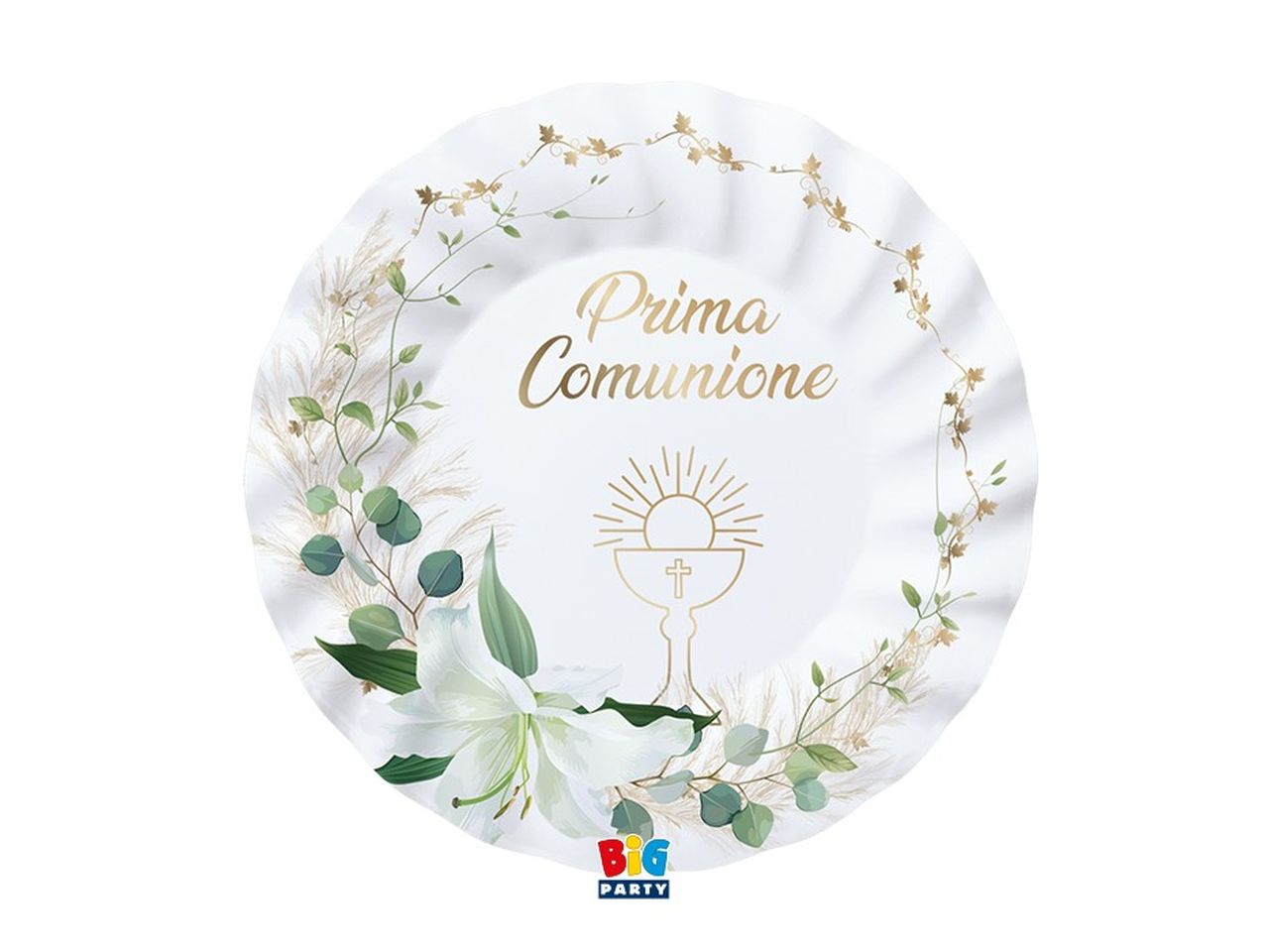 Linea prima comunione lily piatti 25cm - la confezione contiene 8 piatti