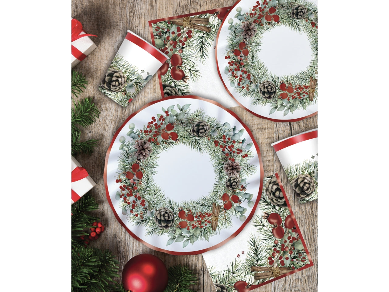 6 piatti fondi 24cm christmas joy
