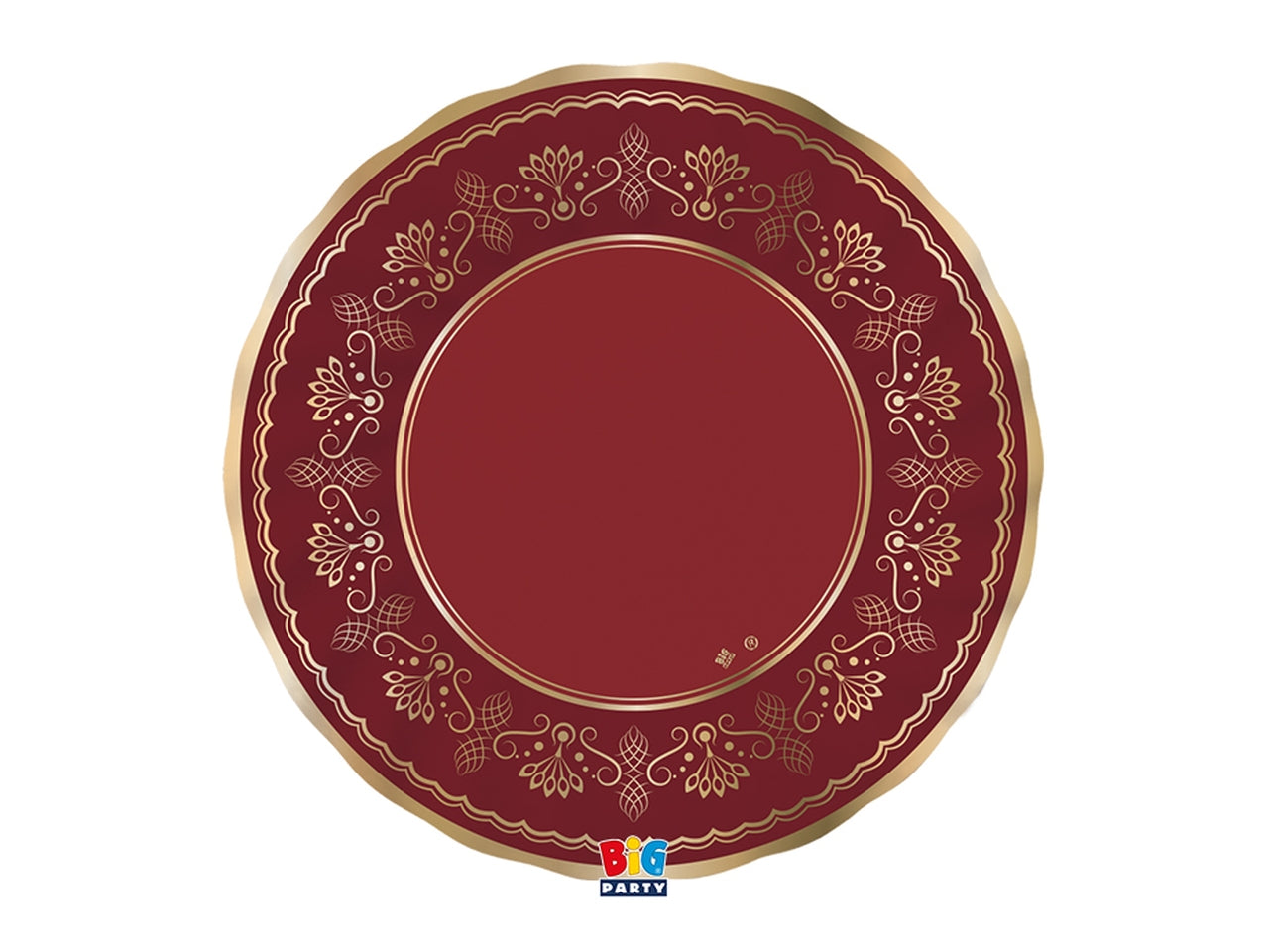 6 piatti 25cm royal red gold